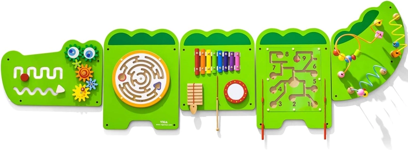 JUEGO PARED MADERA COCODRILO - 2