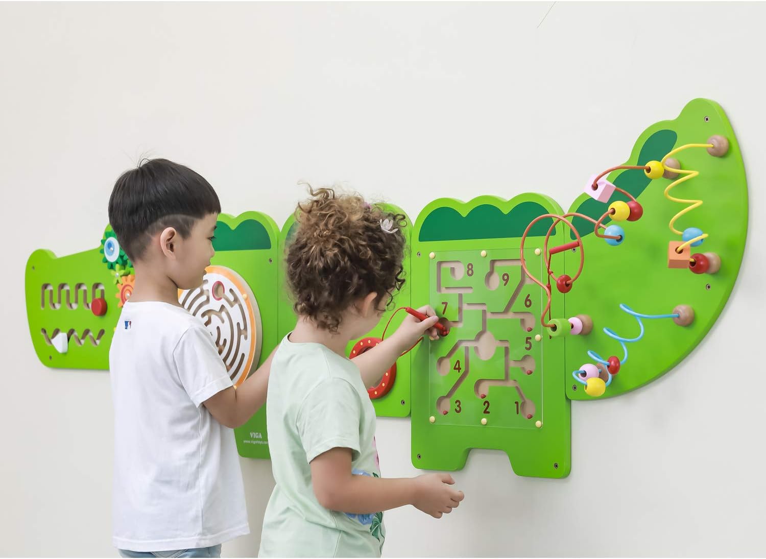 JUEGO PARED MADERA COCODRILO - 3
