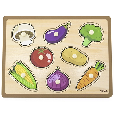 PUZLE MADERA TARUGO 8 PZ VEGETALES - 1