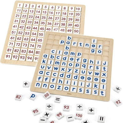 MATEMATICAS Y ALFABETO MADERA 101 PZ - 1