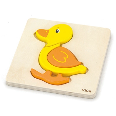 PUZLE MADERA RELIEVE 3 PZ PATO - 1