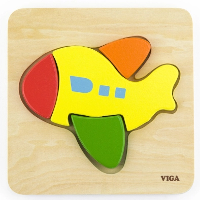 PUZLE MADERA RELIEVE 4 PZ AVION - 1