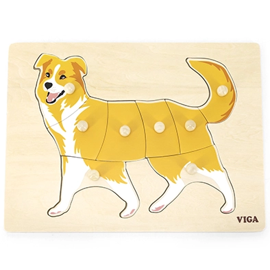 PUZLE MADERA TARUGO MONTESSORI 8 PZ PERRO - 1