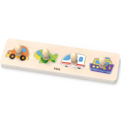PUZLE MADERA TARUGO 4 PZ VEHICULO - 1
