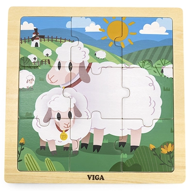 PUZLE MADERA 9 PZ OVEJA & BB - 1