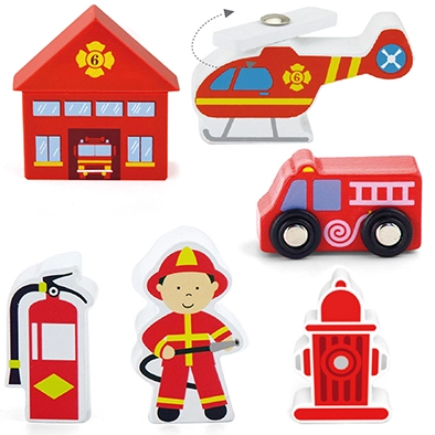 TREN ACCESORIOS FIGURAS BOMBEROS - 1