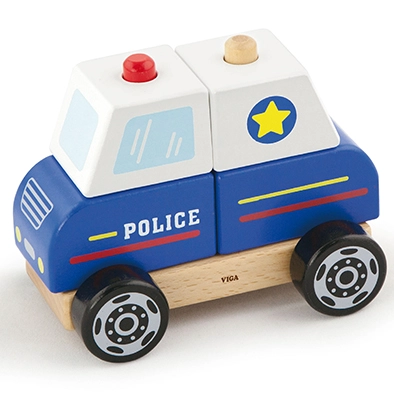 ENCAJE MADERA AUTO POLICIAL - 1