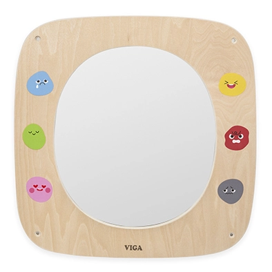 JUEGO PARED MADERA ESPEJO - 1