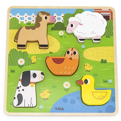 PUZLE MADERA RELIEVE 5 PZ GRANJA - 1