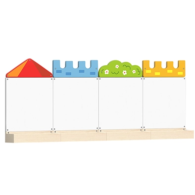 PIZARRA MAGNE TICA MADERA CASTILLO SET 4 PZ - 1