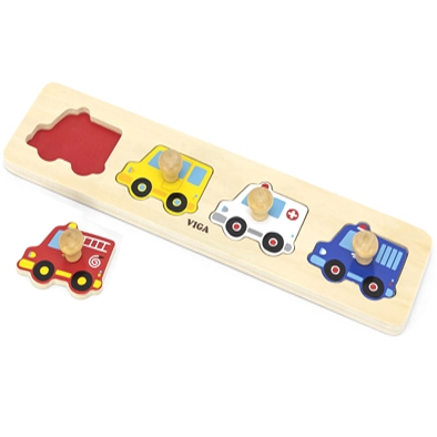 PUZLE MADERA TARUGO 4 PZ VEHICULOS - 1