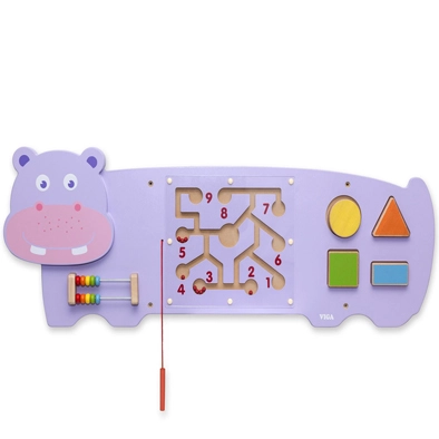 JUEGO PARED MADERA HIPOPOTAMO - 1