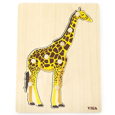 PUZLE MADERA TARUGO MONTESSORI 8 PZ JIRAFA - 1