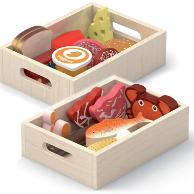 COMIDA MADERA REFRIGERADOR SET 20 PZ - 1