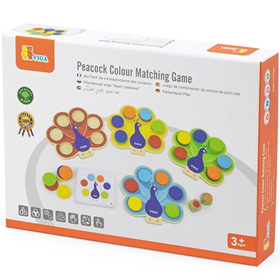 JUEGO COLORES MADERA PAVO REAL - 1