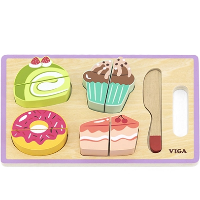 COMIDA ENCAJE DE POSTRES MADERA - 1