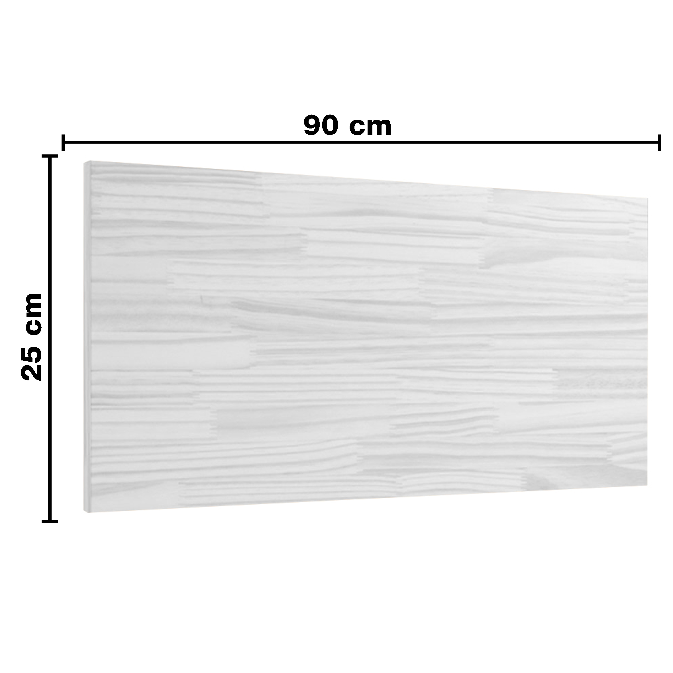 Repisa Flotante MDP + 2 soportes 90x25cm 20kg Blanco Brasforma - KPB90x25x1,5UV - 3