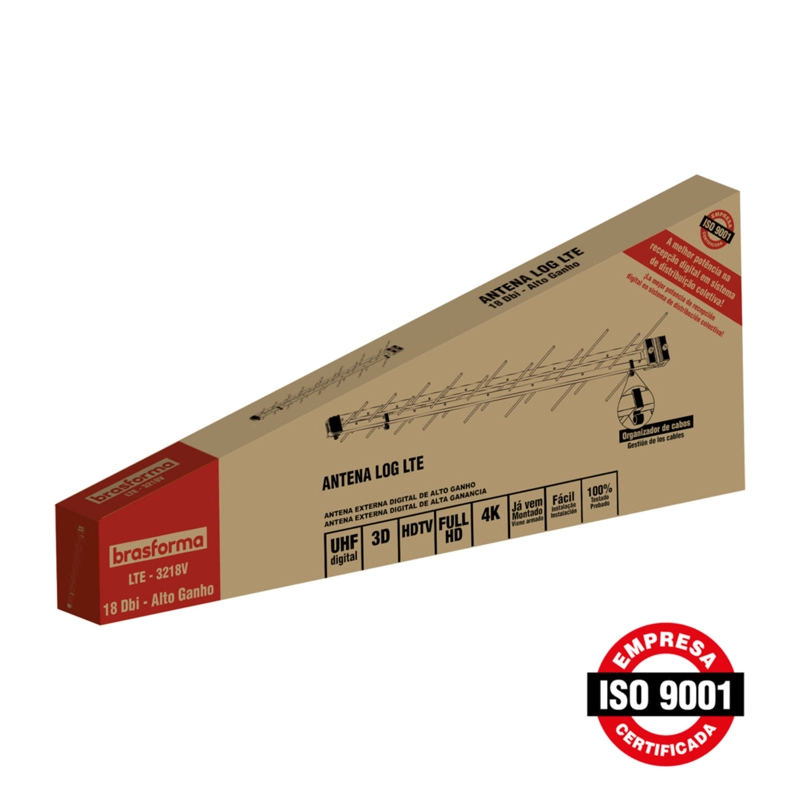 ANTENA BRASFORMA LTE-3218V EXTERNA HD 18DBI + MÁSTIL + 16M CABLE REGALO - 7