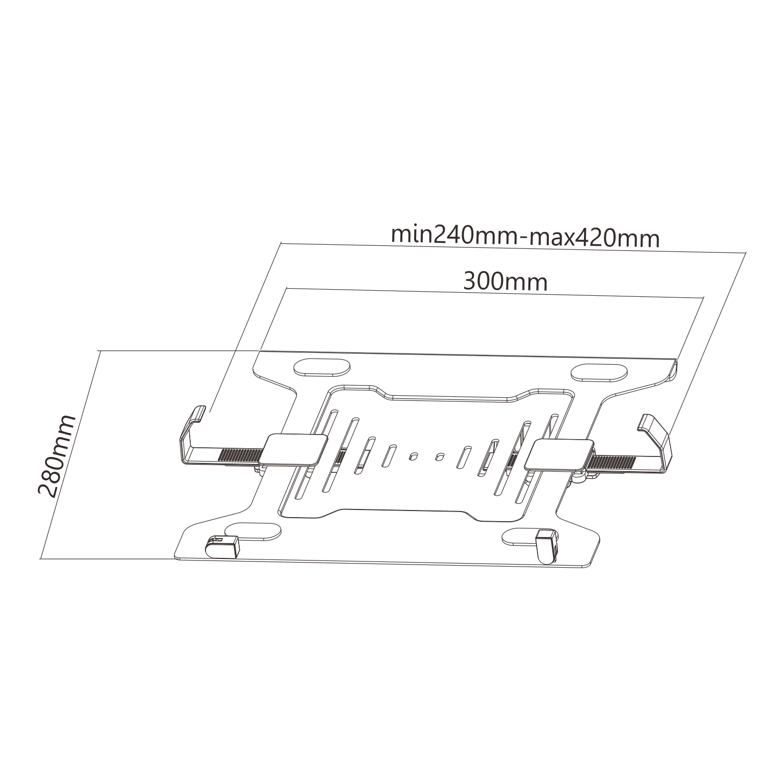 SOPORTE BRATECK NOTEBOOK LAPTOP UNIVERSAL 4 5 KILOS - 5