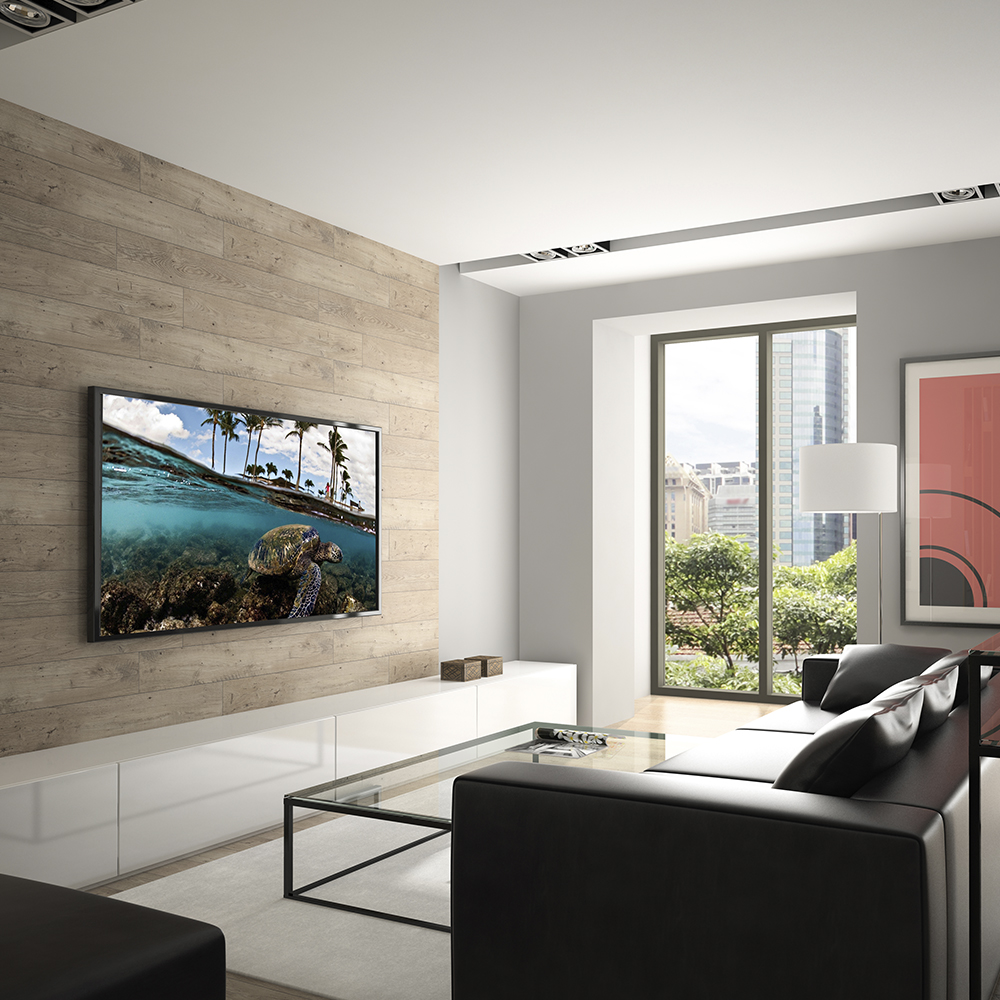 SOPORTE TV GN59W FIJO 10'' A 85'' 100KG TABIQUE MURO PANEL NEGRO BRASFORMA - 2