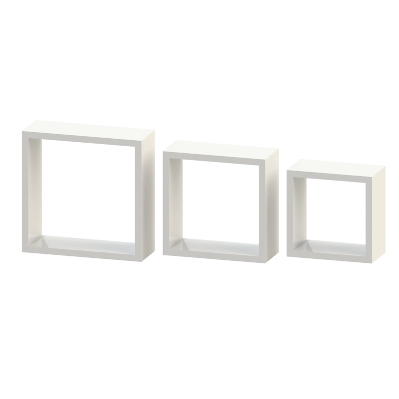 Repisa tipo Cubos x 3 28cm-24cm-20cm BLANCO -  NCH3BB BRASFORMA - 1