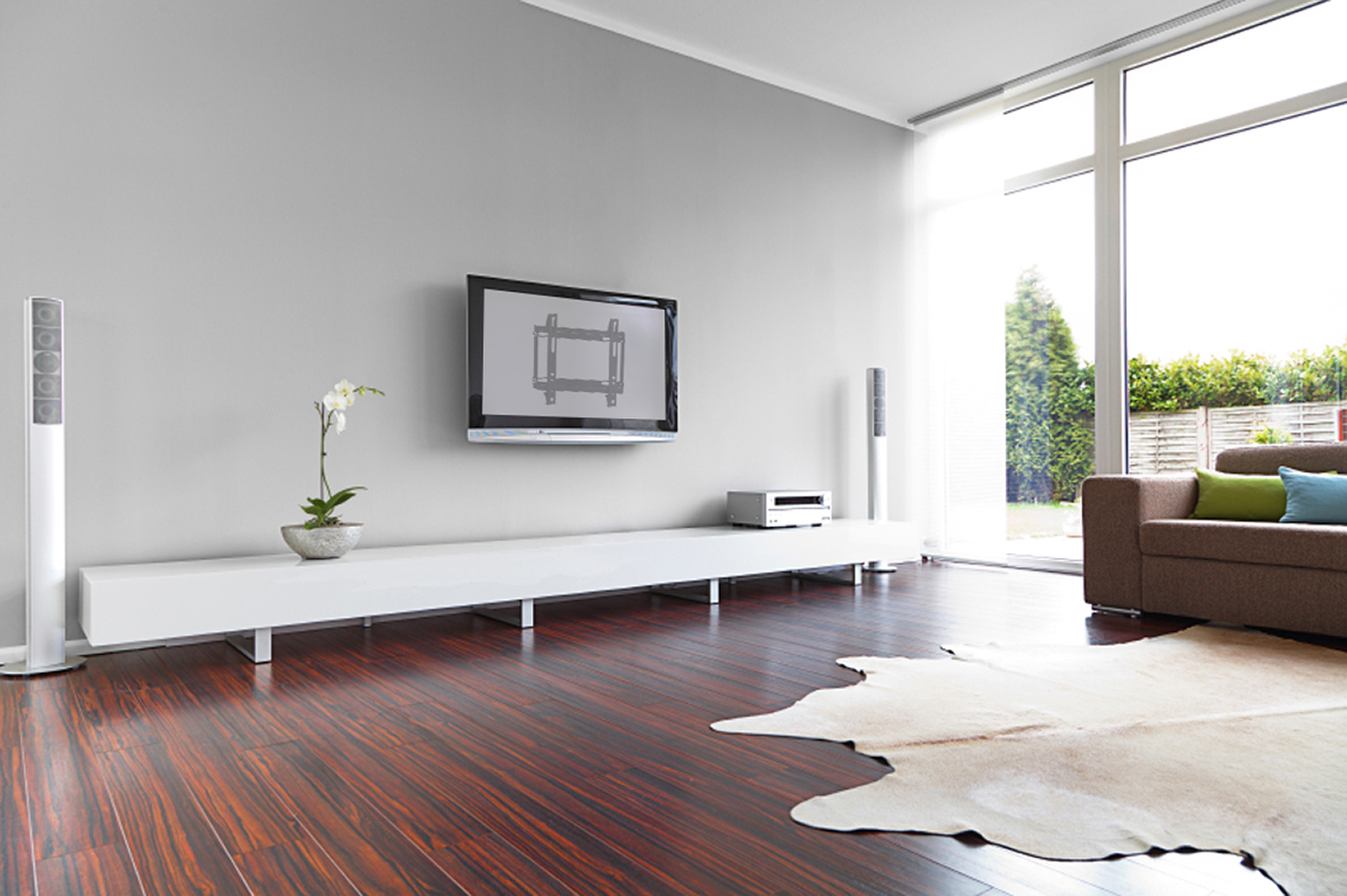 SOPORTE TV FT-041 ULTRA SLIM UNIVERSAL 32'' A 55'' MURO O TABIQUE NEGRO BRASFORMA - 2