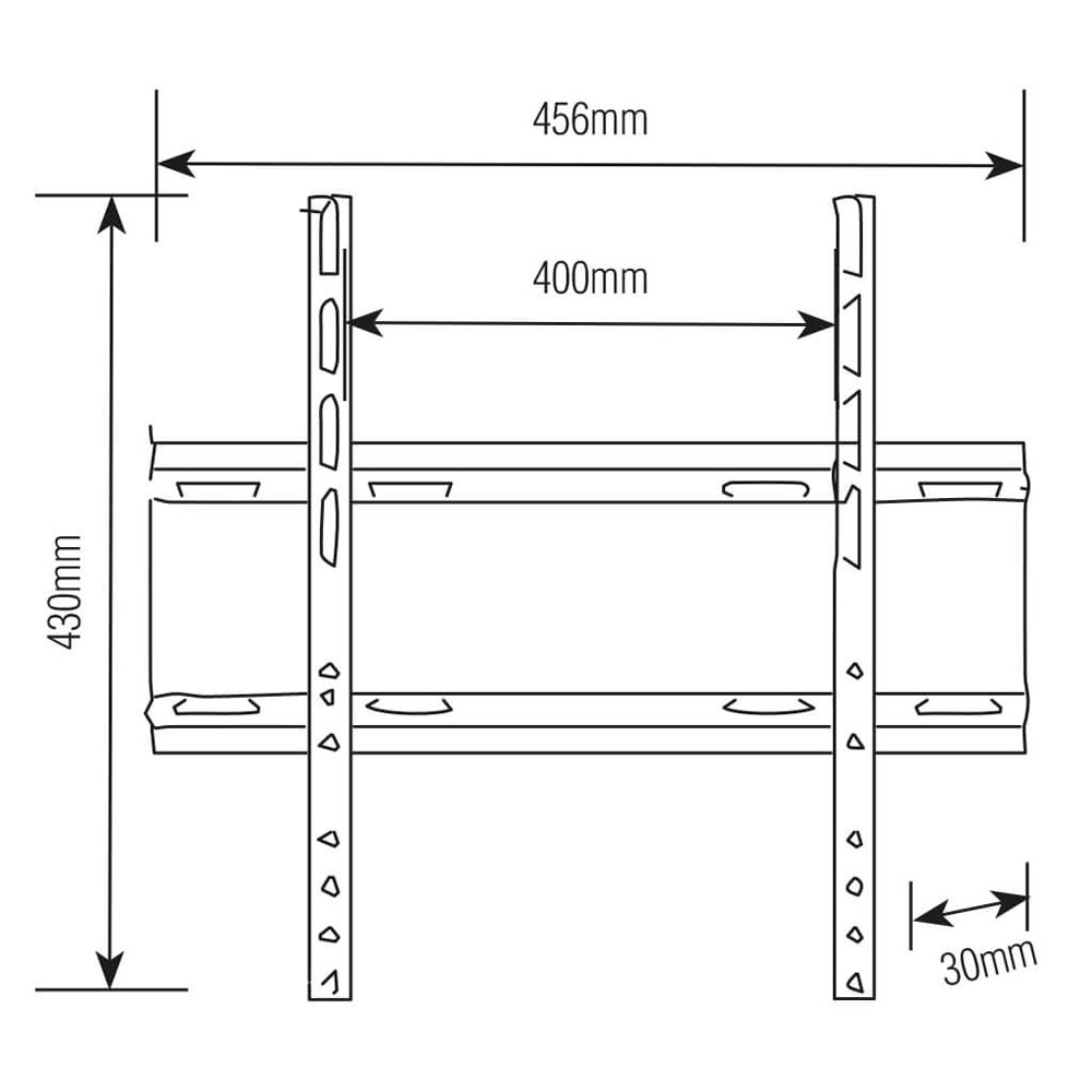 SOPORTE TV FT-041 ULTRA SLIM UNIVERSAL 32'' A 55'' MURO O TABIQUE NEGRO BRASFORMA - 3