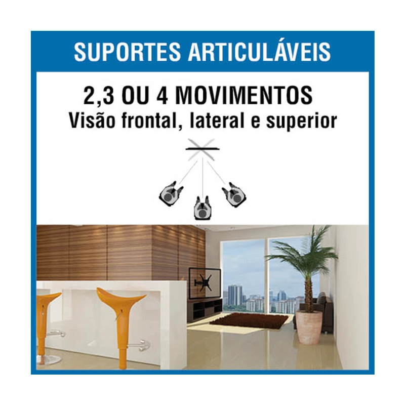 SOPORTE TV SBRLB130B CON BRAZO TV 10'' A 55'' INCLINACIÓN Y ROTACIÓN BLANCO BRASFORMA - 2