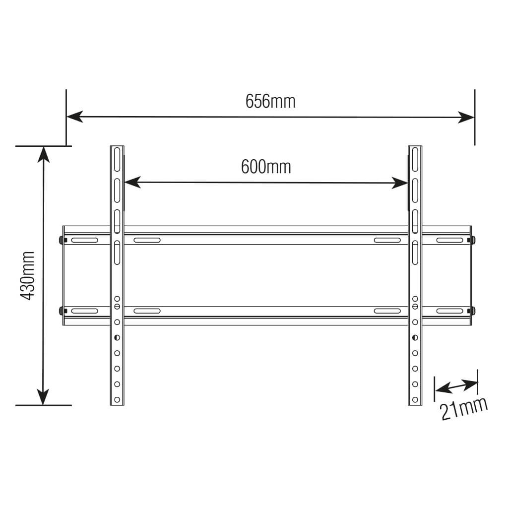 SOPORTE TV SBRP604 FIJO ULTRA SLIM TV 37 A 75'' 35KG NEGRO BRASFORMA - 3