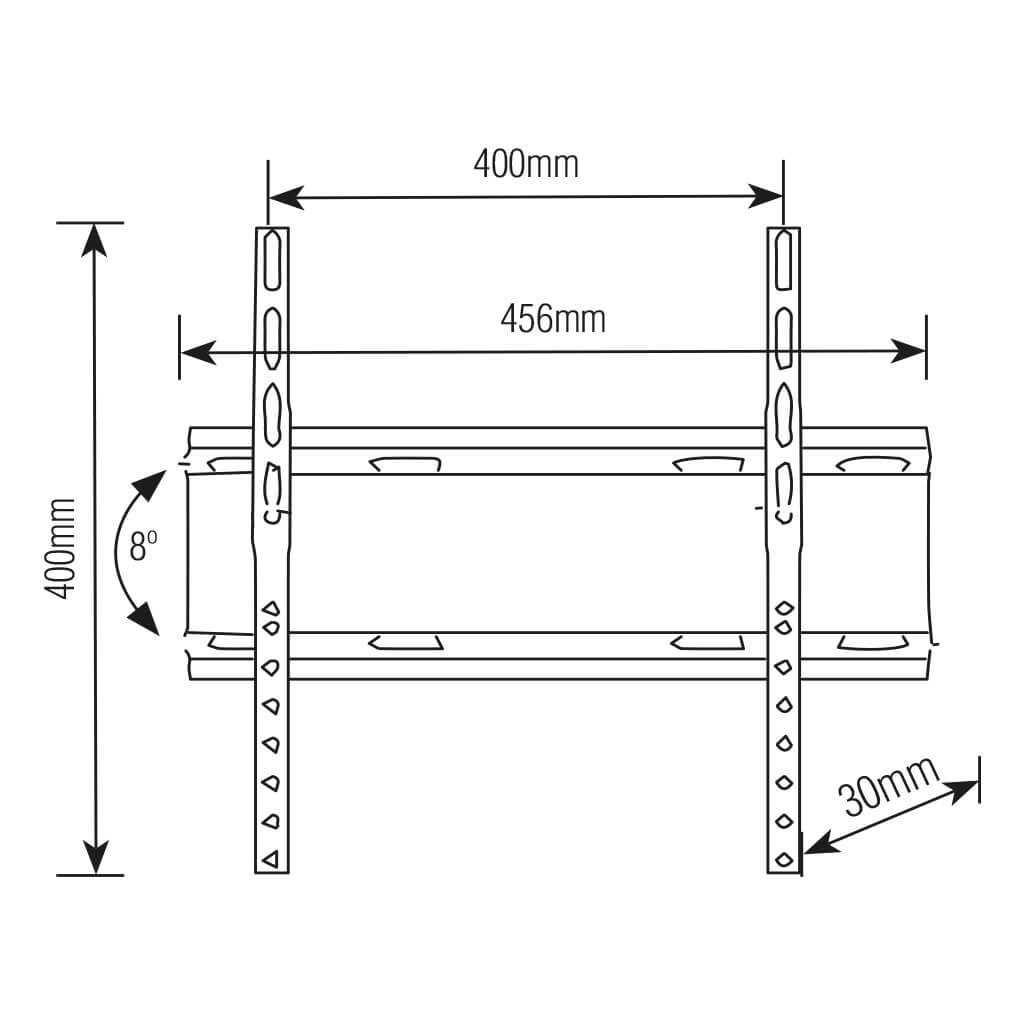 SOPORTE TV SBRP415 ULTRA SLIM INCLINABLE 32'' A 55'' 35KG NEGRO BRASFORMA - 2