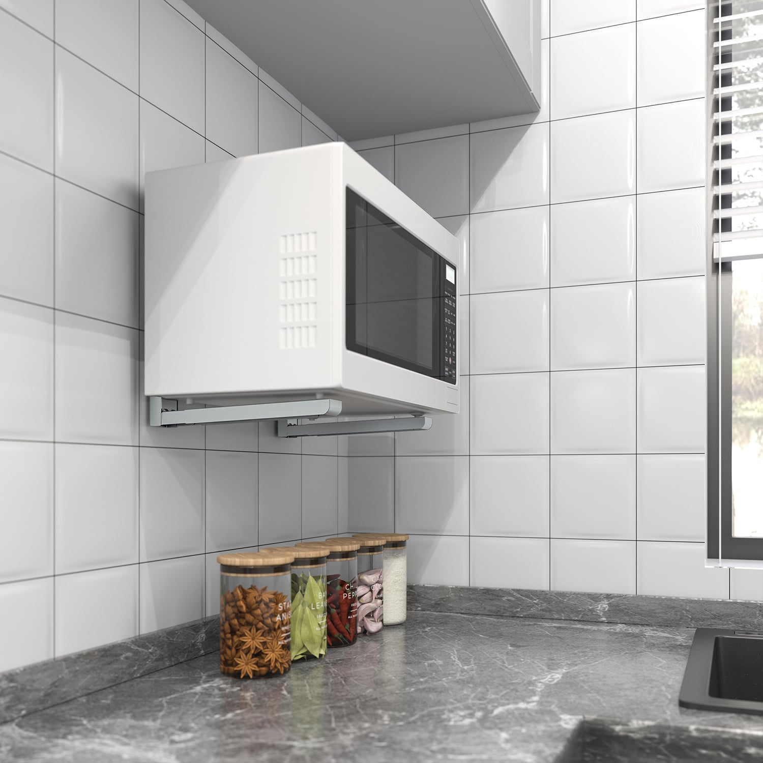 SOPORTE PARA HORNO MICROONDAS BRASFORMA MB6SILVER 30 KILOS - 1