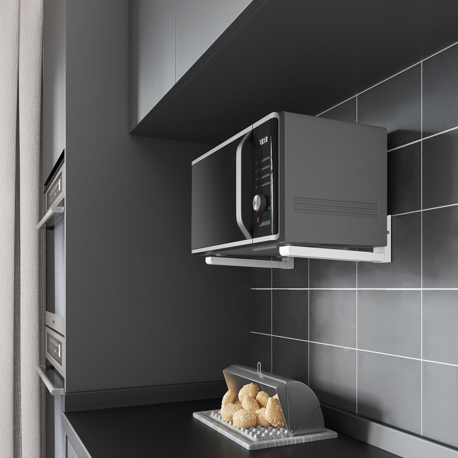 SOPORTE HORNO MICROONDAS BRASFORMA BLANCO 30KG MB-6WHITE - 1