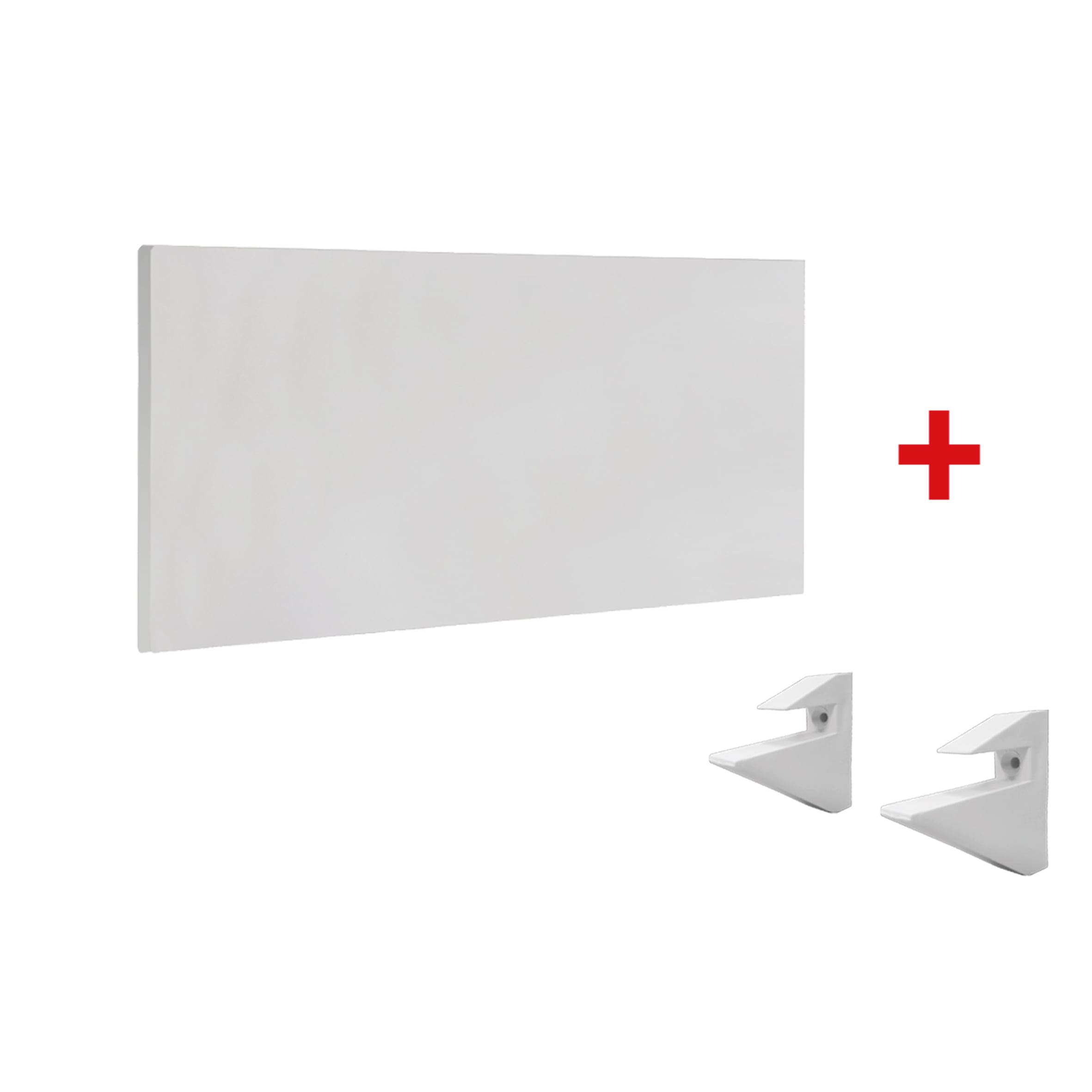 Repisa Flotante MDP + 2 soportes 60x30cm 20kg Blanco Brasforma - KPB60x30x1,5UV - 1