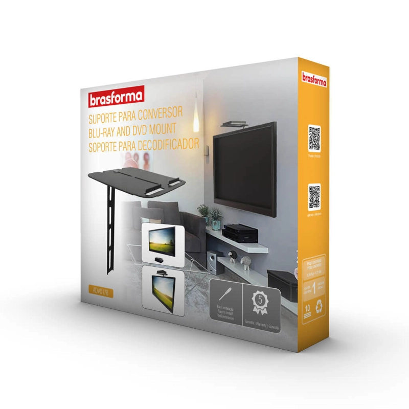 SOPORTE ADVD178 DECO ROUTER 3 KILOS ACERO BRASFORMA - 3