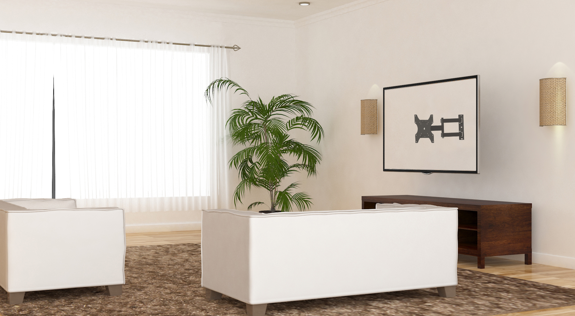 SOPORTE TV FT441 BRAZO ARTICULADO 10'' A 55'' 180° INCLINACIÓN 15° NEGRO BRASFORMA - 2