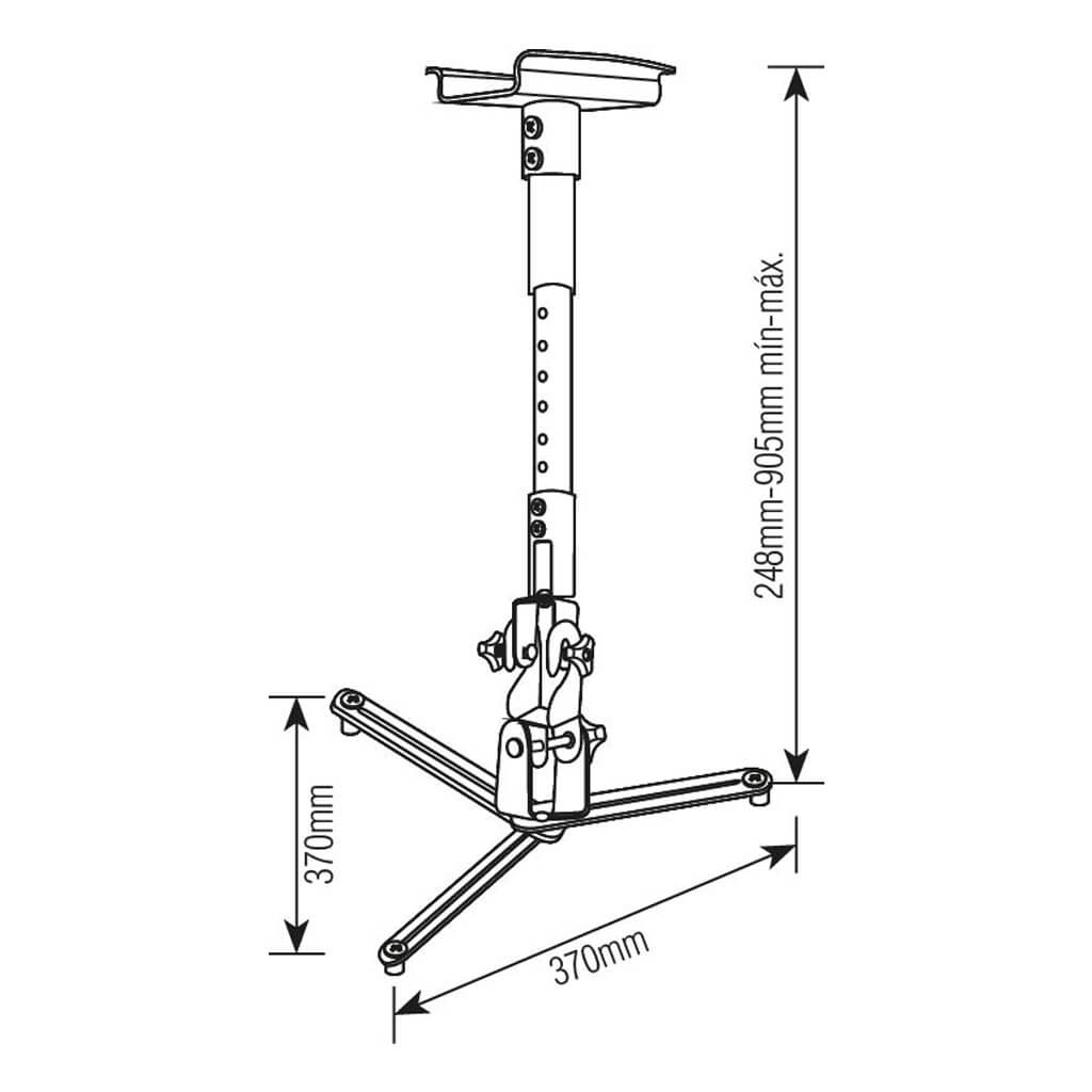 SOPORTE BRASFORMA UNIVERSAL BLANCO PROYECTOR TECHO/PARED BRAZO 10KG - 3
