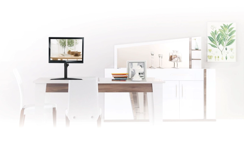 SOPORTE BRASFORMA MONITOR/TV 13' A 27” RETRATO PAISAJE 8KG NEGRO - 9