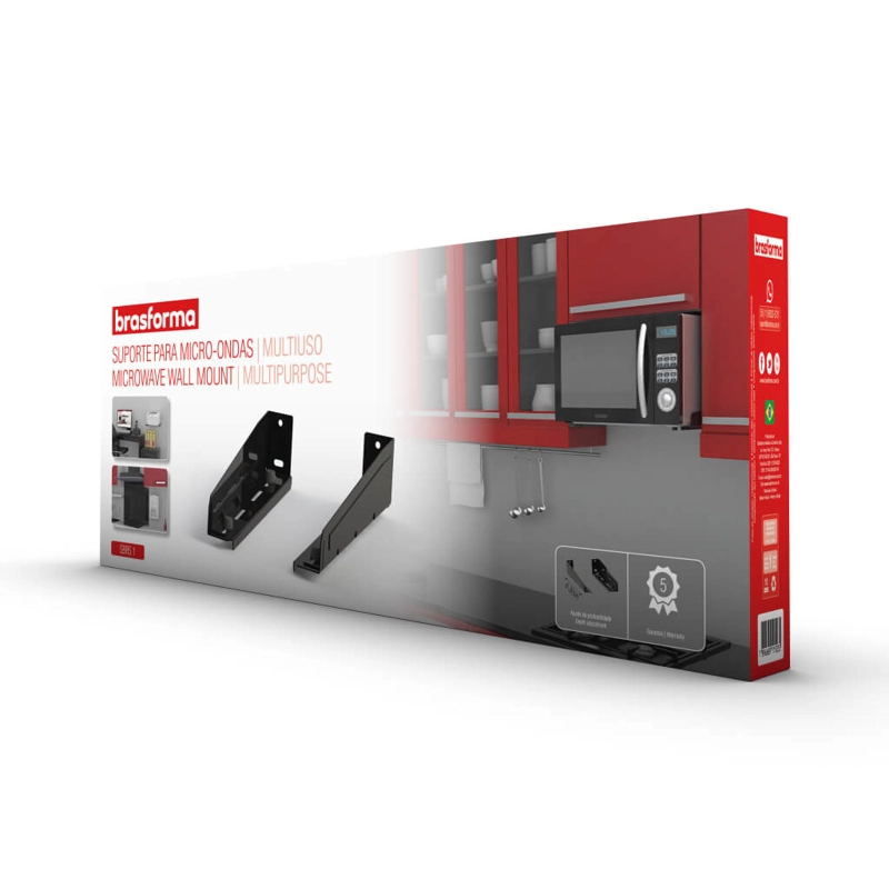 SOPORTE PARA IMPRESORA BRASFORMA SBR5.1 - MICROONDAS NEGRO - 5