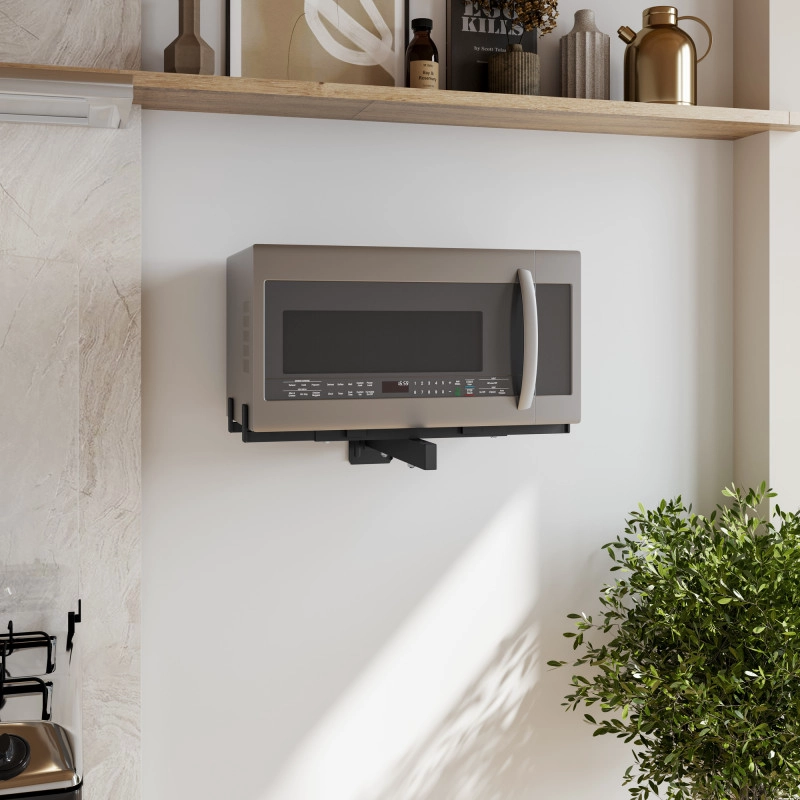 SOPORTE HORNO MICROONDAS BRASFORMA SBR3.4 - CON TOPE - NEGRO 40KG - 1