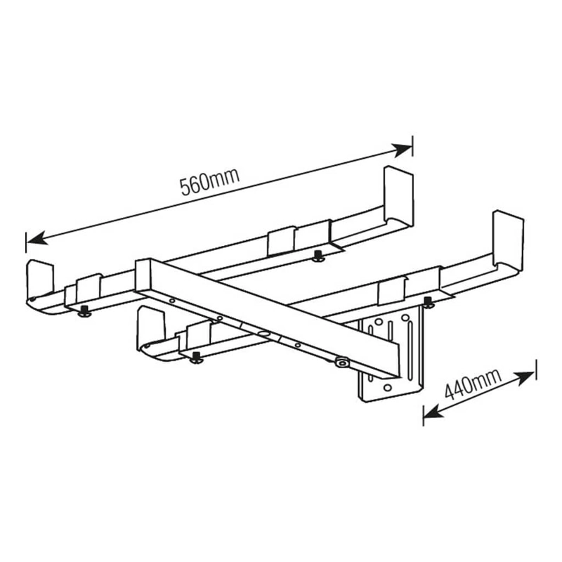 SOPORTE HORNO MICROONDAS BRASFORMA SBR3.4 - CON TOPE - NEGRO 40KG - 2