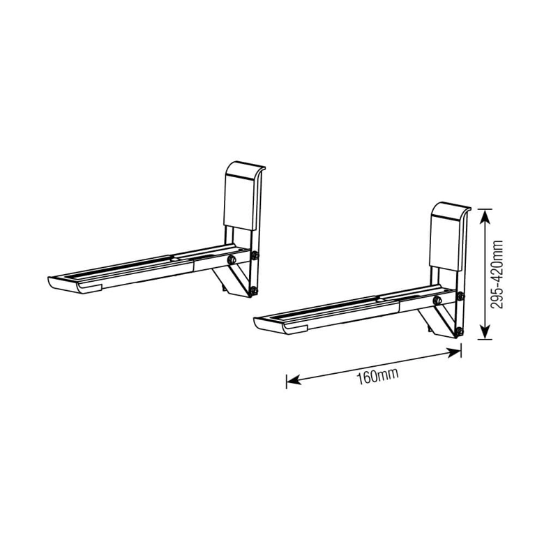 SOPORTE HORNO MICROONDAS BRASFORMA SBR3.8 - MULTIUSO – 30 KG BLANCO - 3