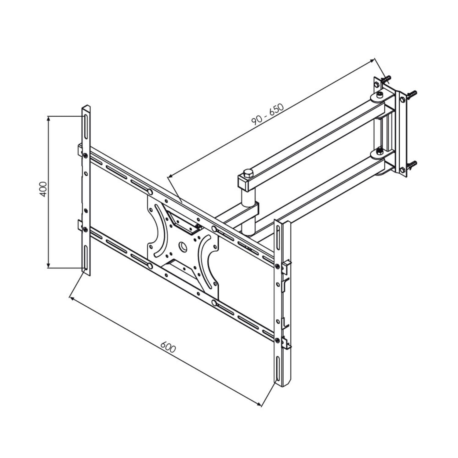 SOPORTE TV SBRP2440 CON BRAZO DE 65CM 23' A 70' 30KG - 3