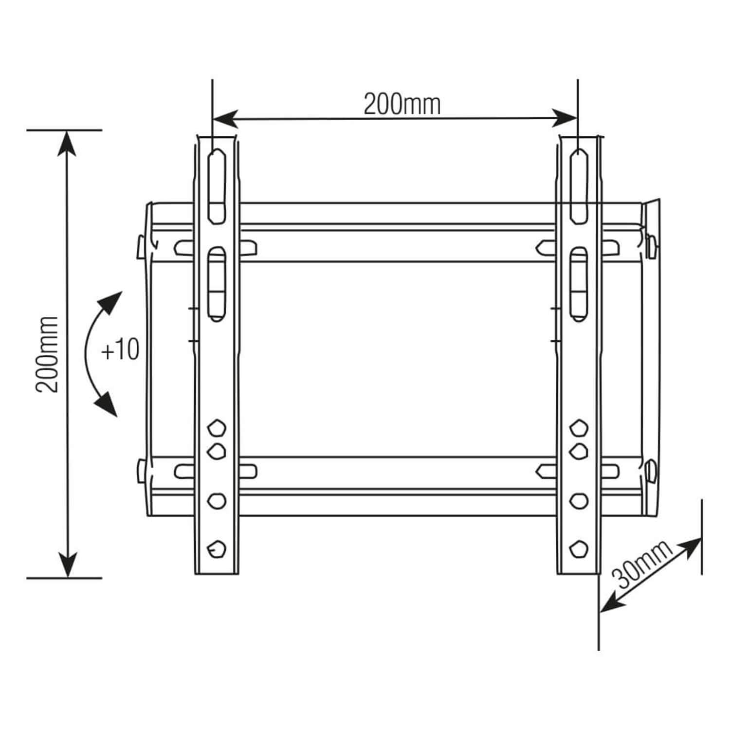 SOPORTE TV FT-121 ULTRA SLIM INCLINABLE 23' A 42' FORTE BY BRASFORMA - 3