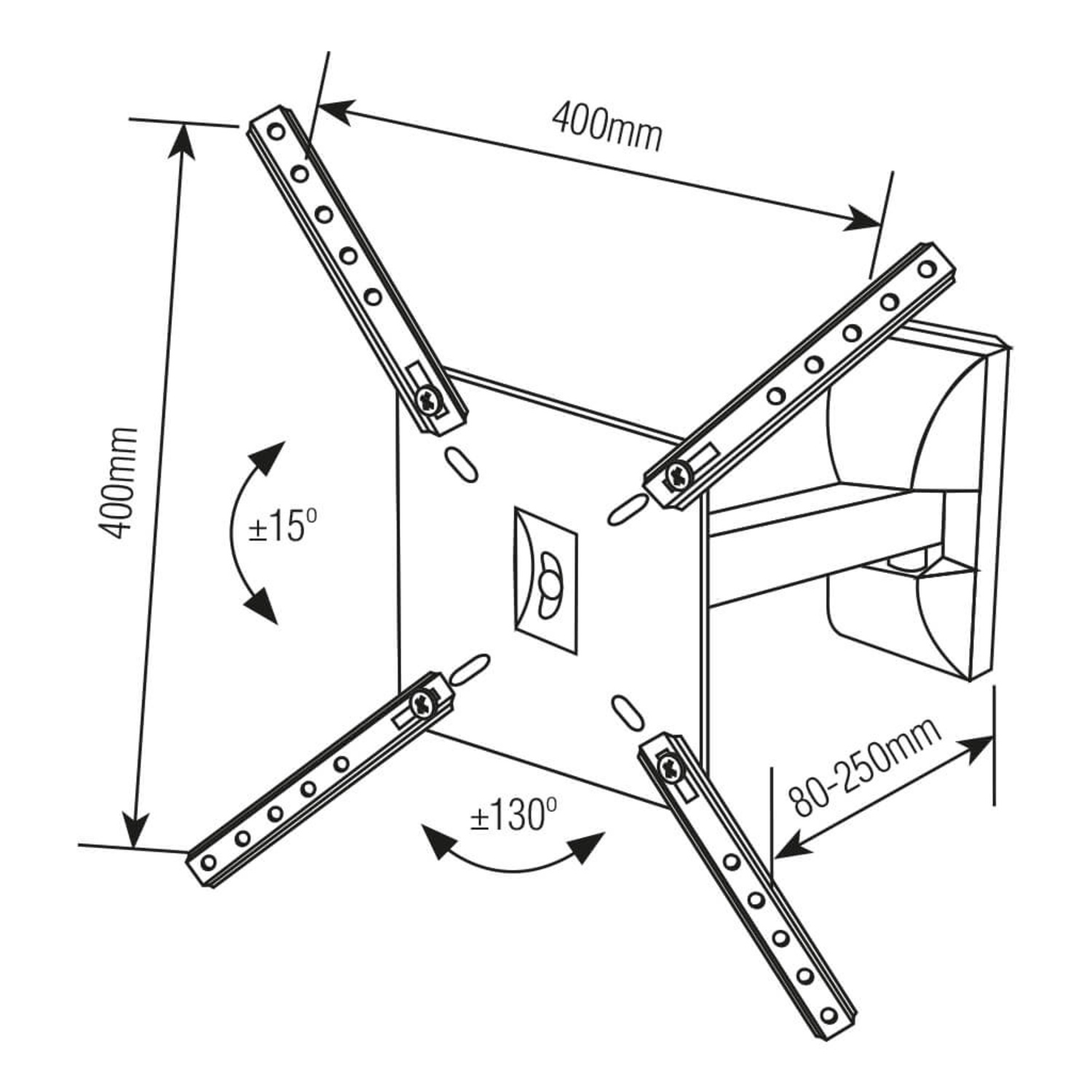 SOPORTE TV SBRP134 CON BRAZO 10' A 55' + HDMI 1MTS - 4