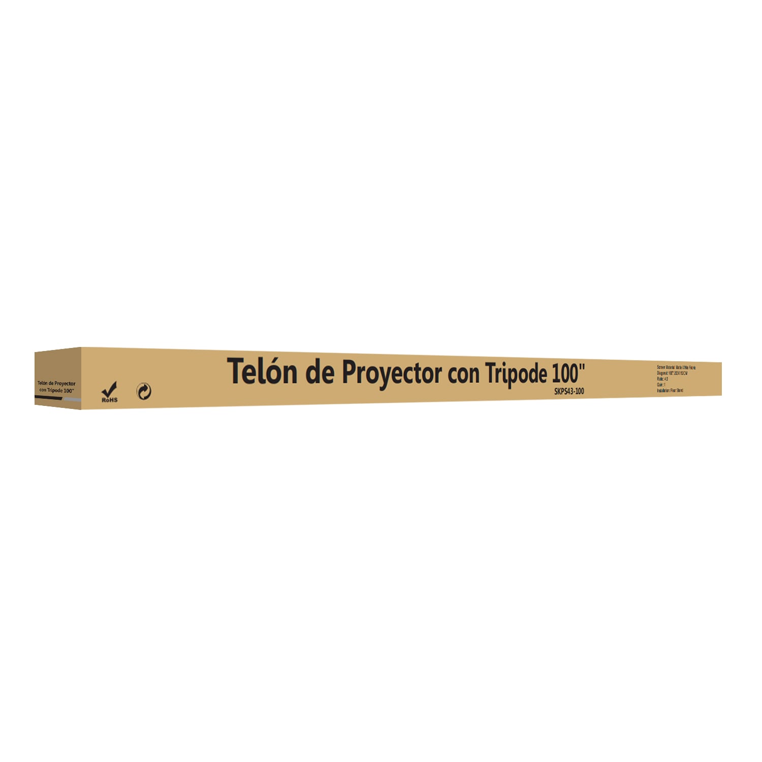 TELON DE PROYECTOR CON TRIPODE 2.03M X 1,52M 4:3 - 5