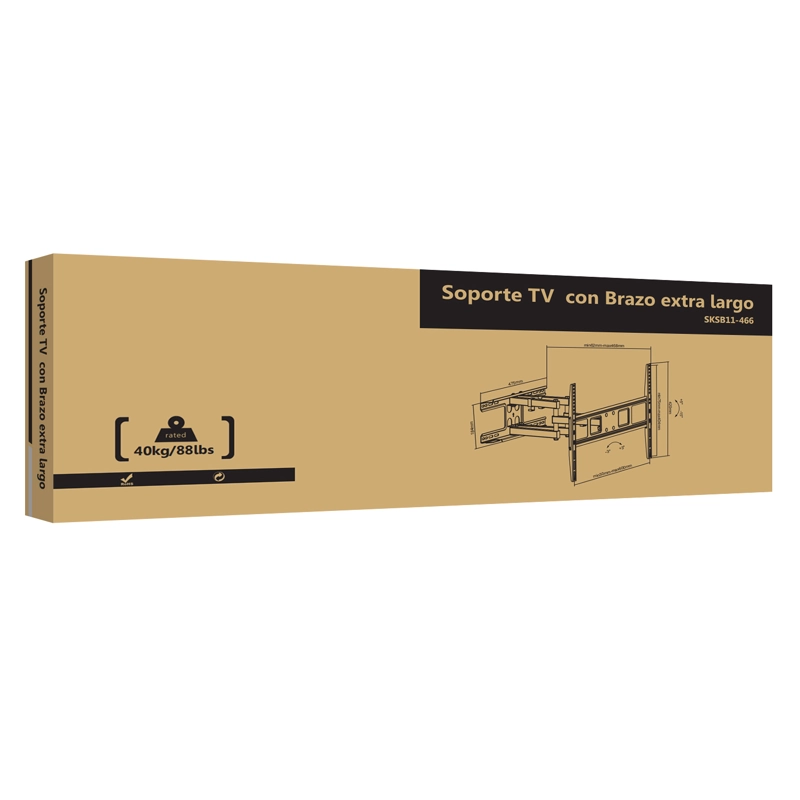 Soporte para TV con Brazo de 46cm  37" ~ 90" 40 Kg  Sb11- 466 Brasforma - 5