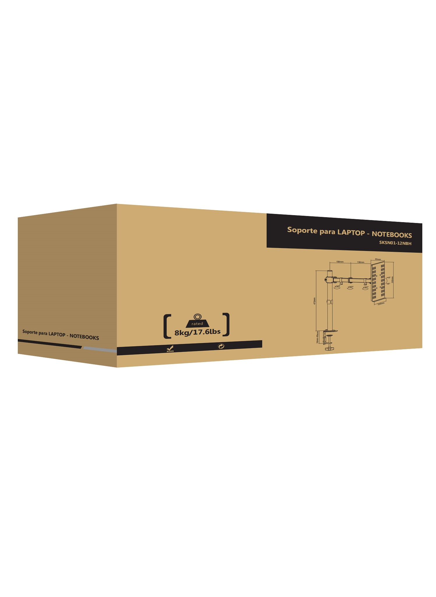 SOPORTE BRASFORMA NOTEBOOK ESCRITORIO CON BRAZO ARTICULADO - 6