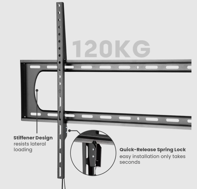 Soporte Fijo para TV de Alta Carga  60" ~ 120"  - 120kg  SBRP73-69F  Brasforma - 7