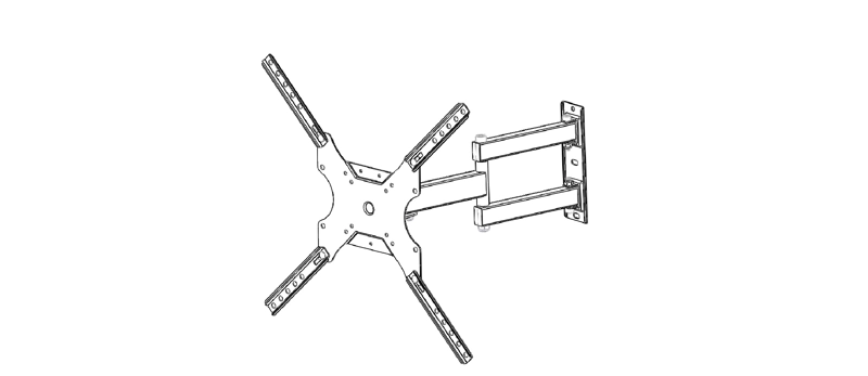Soporte para TV con Brazo de  38cm  23" a 56" para Cocina  SBRP2040B  Brasforma - 6