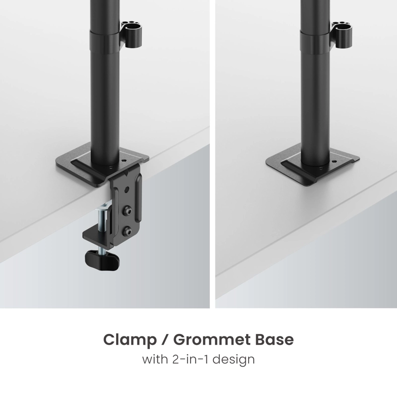 Soporte para 2 monitores 17" a 32" en Vertical  20kg  360° - BM725 Brasforma - 2
